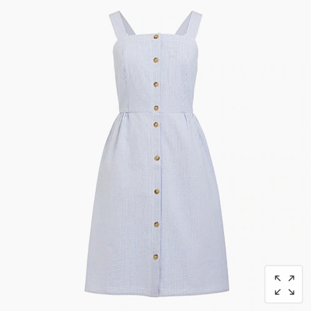 NWT J Crew Button Front Seersucker Dress
